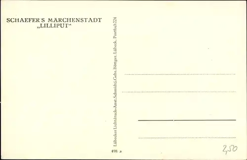 Ak Schaefer's Märchenstadt Lilliput, Liliputaner