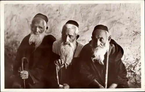 Judaika Ak Scenes et Types, Trois centenaires d'Israel, Juden