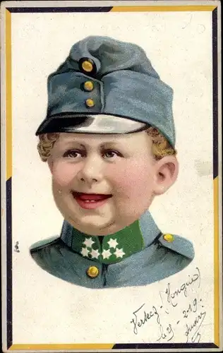 Ak Junge in KuK Uniform, Portrait