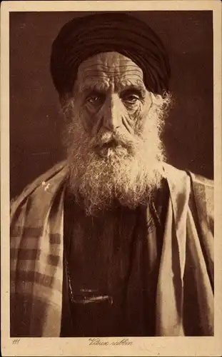Judaika Ak Vieux Rabbin, Portrait, alter Jude