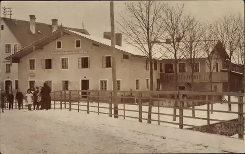 Ak Rothgerberei Lederhandlung von Wilhelm Gotz, Dorfansicht im Winter