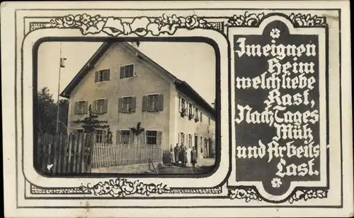 Ak Allgäu, Wohnhaus, Anwohner
