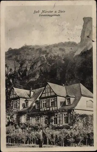 Ak Bad Münster am Stein Ebernburg, Direktionsgebäude