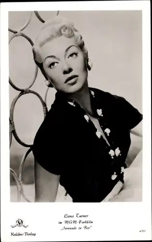 Ak Schauspielerin Lana Turner, Film Serenade in Rio