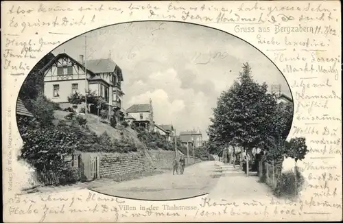 Ak Bad Bergzabern an der Weinstraße Pfalz, Villen in der Thalstraße