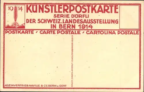 Künstler Ak Bern Stadt Schweiz, Schweiz. Landesausstellung 1914, Dörfli