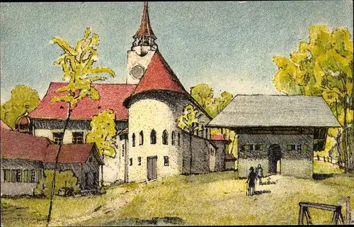 Künstler Ak Bern Stadt Schweiz, Schweiz. Landesausstellung 1914, Dörfli