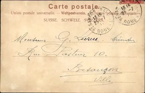 Künstler Ak Saint Imier Kanton Bern, Sonnenberg, Funiculaire, Standseilbahn