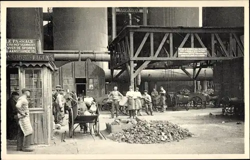 Ak Couillet Charleroi Hennegau, Usines Metallurgiques du Hainaut, hauts fourneaux