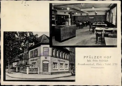 Ak Frankenthal in der Pfalz, Gasthaus Pfälzer Hof, Innenansicht