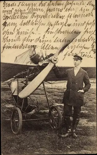 Ak Curt von Stoephosius, Pilot mit Fluggerät