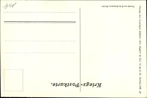 Künstler Ak Der russische Stabstrompeter, Kriegskarte der Lustigen Blätter Nr. 13