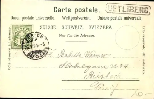 Landkarten Litho Zürich Stadt Schweiz, Züricher See, Stadtansichten