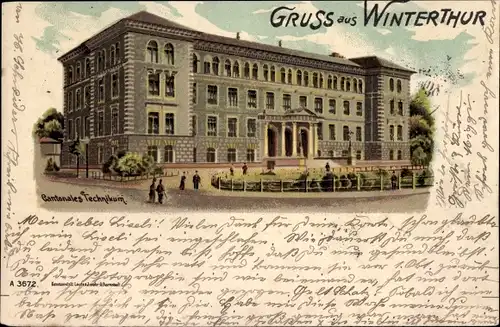 Litho Winterthur Kt Zürich Schweiz, Cantonales Technikum