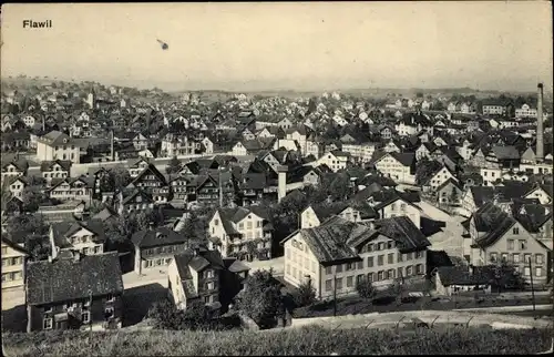 Ak Flawil Kanton Sankt Gallen, Blick auf den Ort