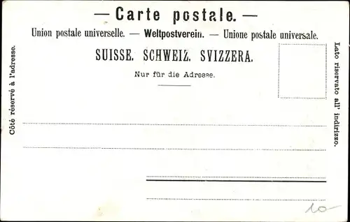 Litho Affoltern am Albis Kanton Zürich, Mädchen in Tracht