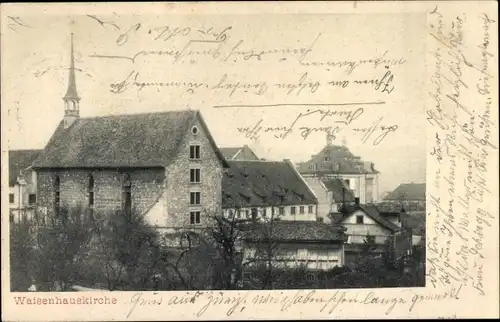 Ak Zürich Stadt Schweiz, Partie an der Waisenhauskirche