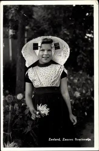 Ak Zeeland Niederlande, Zeeuws Boerinnetje, Mädchen in Tracht