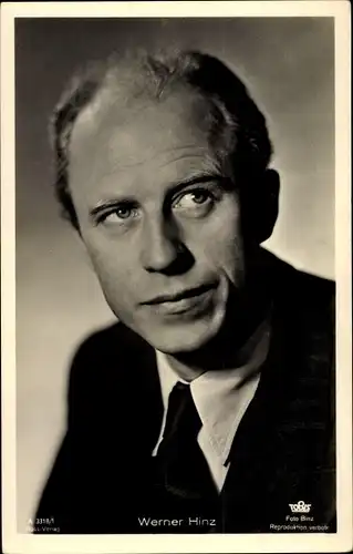 Ak Schauspieler Werner Hinz, Portrait, Ross 3318/1