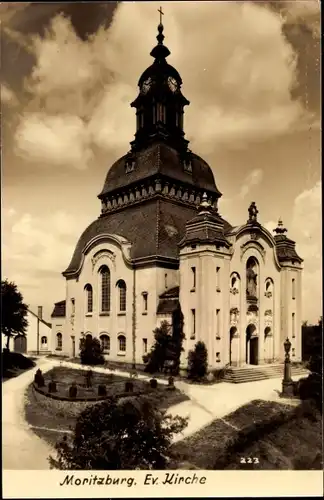 Ak Moritzburg Sachsen, Evangelische Kirche
