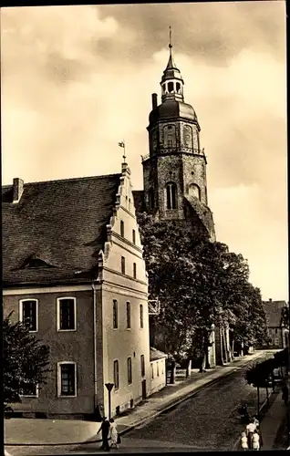 Ak Herzberg an der Elster, Blick vom Karl-Marx-Platz in die Kirchstraße