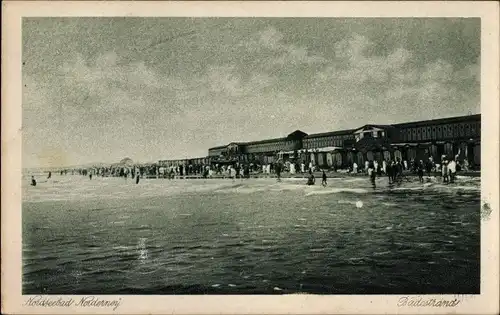 Ak Nordseebad Norderney Ostfriesland, Badestrand