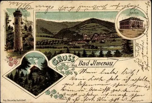 Litho Ilmenau in Thüringen, Schwalbenstein, Kickelhahn, Technikum
