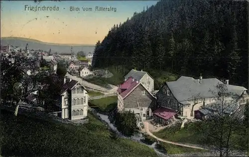 Ak Friedrichroda im Thüringer Wald, Blick vom Rittersteg