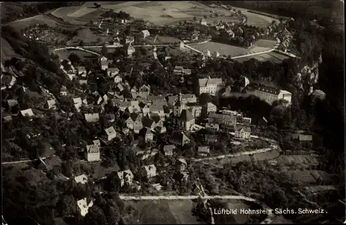 Ak Hohnstein in der Sächsischen Schweiz, Luftbild