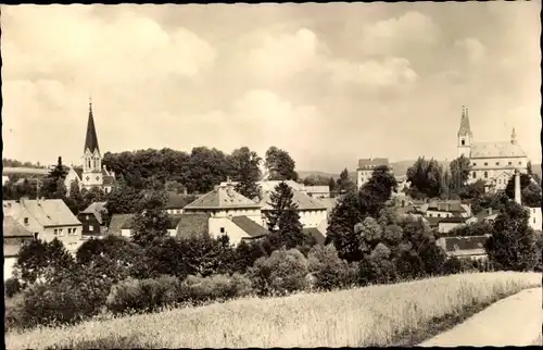 Ak Schirgiswalde in der Lausitz, Ortsansicht, Kirche