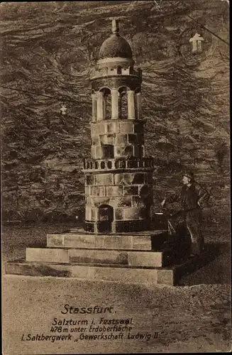 Ak Stassfurt im Salzlandkreis, Salzturm im Festsaal im Salzbergwerk Gewerkschaft Ludwig II
