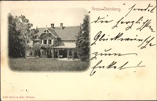 Ak Großsteinberg Parthenstein in Sachsen, Gebäude