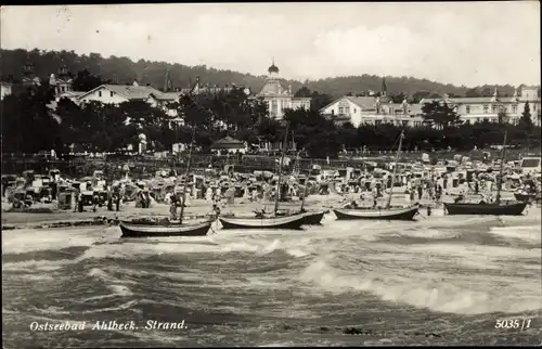 Ak Ostseebad Ahlbeck Heringsdorf auf Usedom, Strand