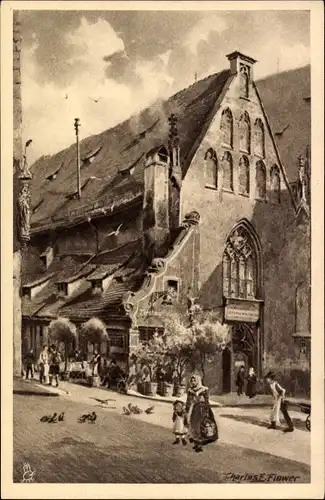 Künstler Ak Flower, Charles, Nürnberg, Bratwurstglöcklein