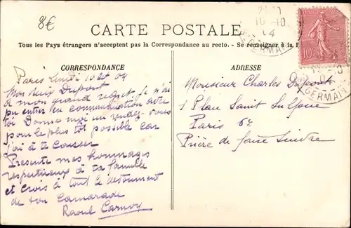 Ak Französisches Kriegsschiff, Le Leon Gambetta, Croiseur Cuirasse Nr