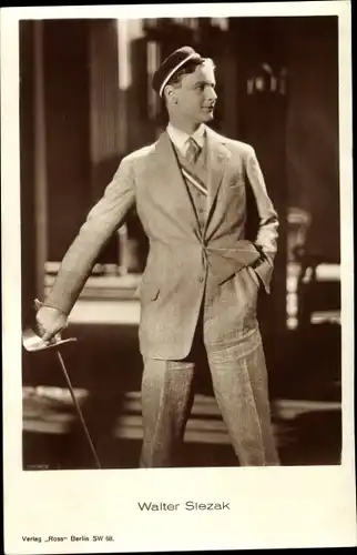 Ak Schauspieler Walter Slezak, Portrait als Student