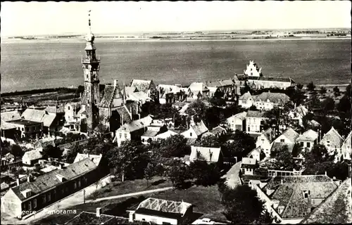 Ak Veere Zeeland Niederlande, Panorama