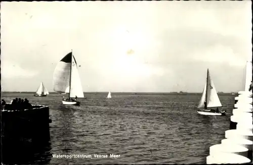 Ak Veere Zeeland Niederlande, Segelpartie, Watersportcentrum