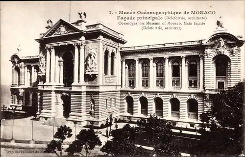 Ak Monaco, Musee Oceanographique, Facade principale