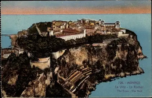 Ak Monaco, La Ville, Le Rocher