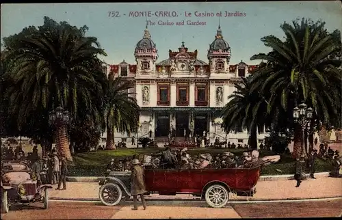 Ak Monte Carlo Monaco, Le Casino et Jardins