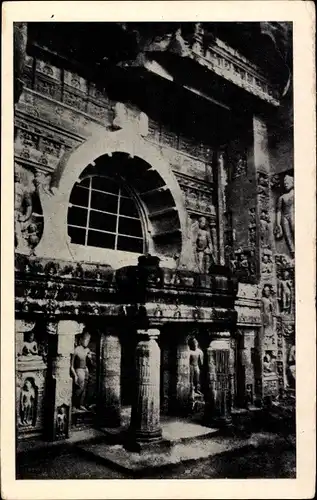Ak Ajanta Indien, The Facade of Cave XIX, Chaitya