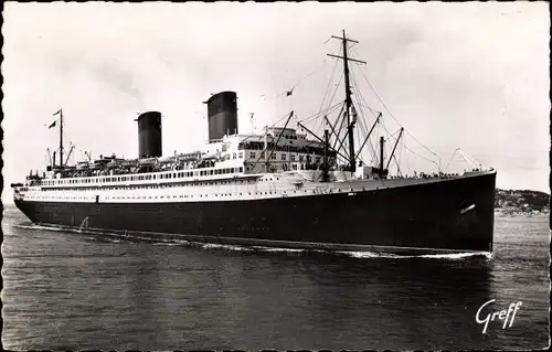 Ak Paquebot Ile de France, CGT French Line