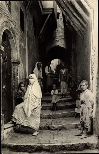 Ak Algier Alger Algerien, Casbah, rue de la Mer Rouge