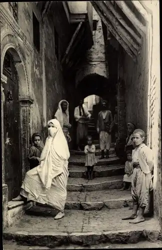 Ak Algier Alger Algerien, Casbah, rue de la Mer Rouge