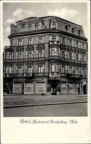 Ak Köln am Rhein, Hotel und Restaurant Staufenberg