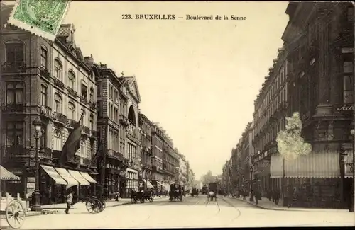 Ak Bruxelles Brüssel, Boulevard de la Senne