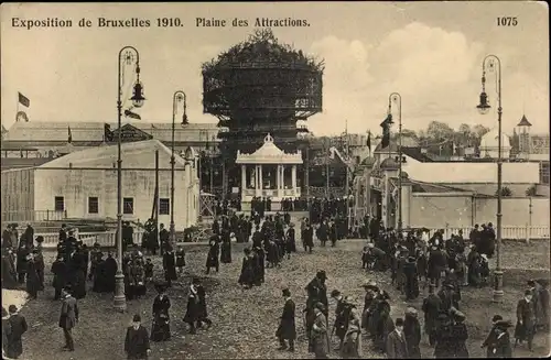 Ak Bruxelles Brüssel, Exposition 1910, Plaine des Attractions