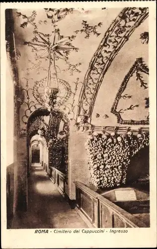 Ak Roma Rom Lazio, Cimitero dei Cappuccini, Ingresso