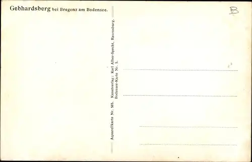 Ak Bregenz am Bodensee Vorarlberg, Gebhardsberg